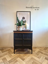 Image 7 of Pair of Nathan Bedside Tables / Cabinets in Black