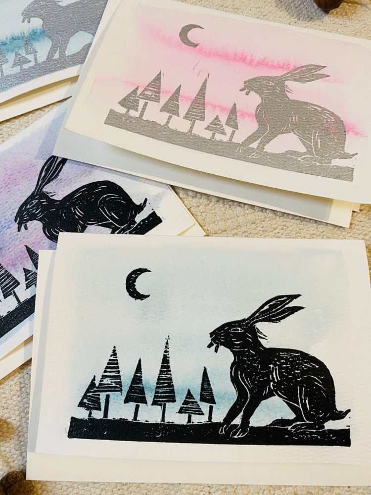 Image of Arctic Hare Watercolour Cards