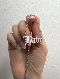 Image 1 of ‘ BABY ‘ OLD ENGLISH NECKLACE