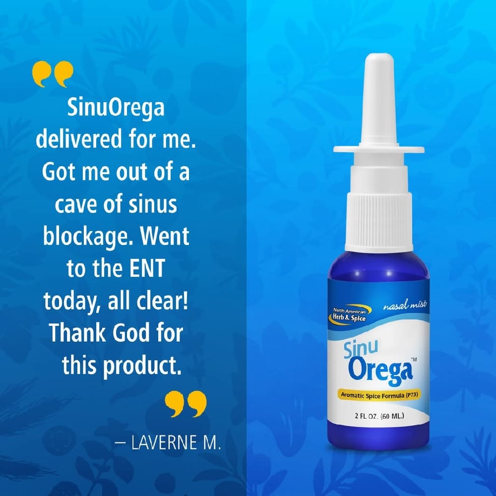 SINU OREGA Nasal Spray With P-73 (Natural Nasal Wash).