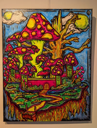 Mushroom Island - 28x34 Original Canvas 
