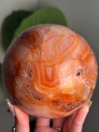 Image 2 of XL BANDED CARNELIAN SPHERE -MADAGASCAR- C