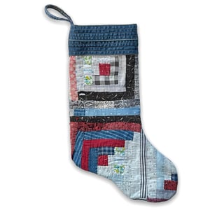 Image of CHRISTMAS STOCKING - VINTAGE QUILT 