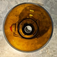 Image 4 of Upcycled Growler Bottle Lampshade – Handmade Pendant Light Cover (Amber Glass, 12cm)