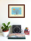 N is for Nightingale Alphabet Nursery Print