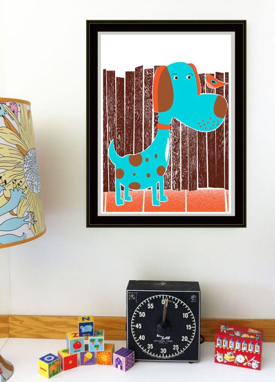 Image of Bird Dog & Bird Nursery Art Print