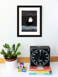 Image 2 of Ghost Ship By Night Art Print