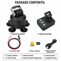 Image 1 of Remote Control Gimbal Spotlight – Compatible With Makita, DeWalt & Milwaukee Batteries
