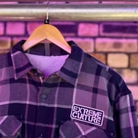 Image 1 of Extreme Culture® - (LARGE) Fleeced Flannel - Blue Grey 