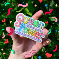 Image 1 of Queer Power ✨️🌈 glitter sticker