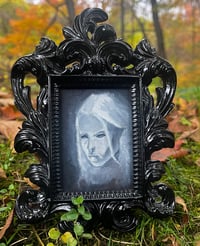 Feeling Ghostly Original 3x4 Framed Oil Painting 