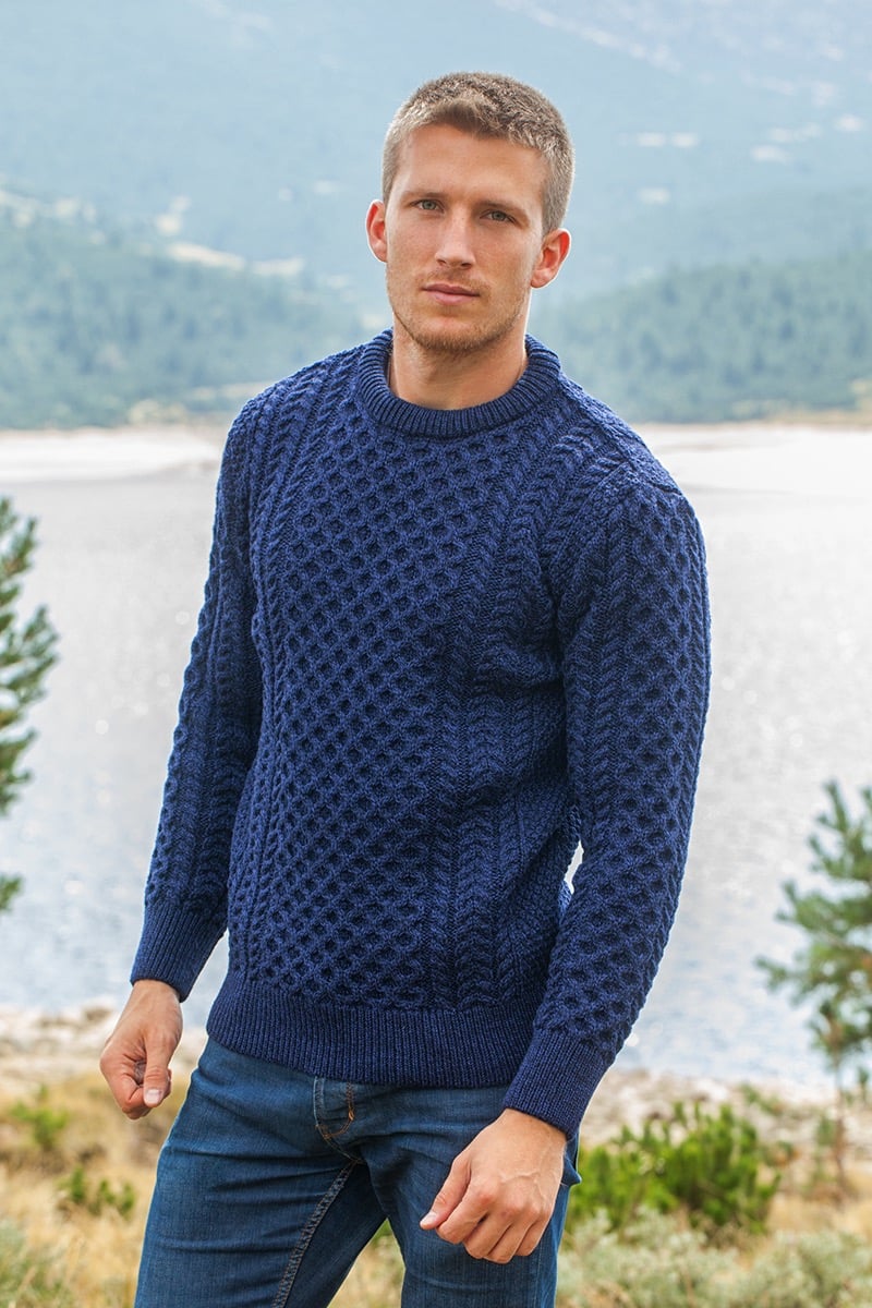 Aran Sweater - Earth Colours - Made in Europe | Bramble Green Knitwear