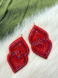 mirrored hearts - red 