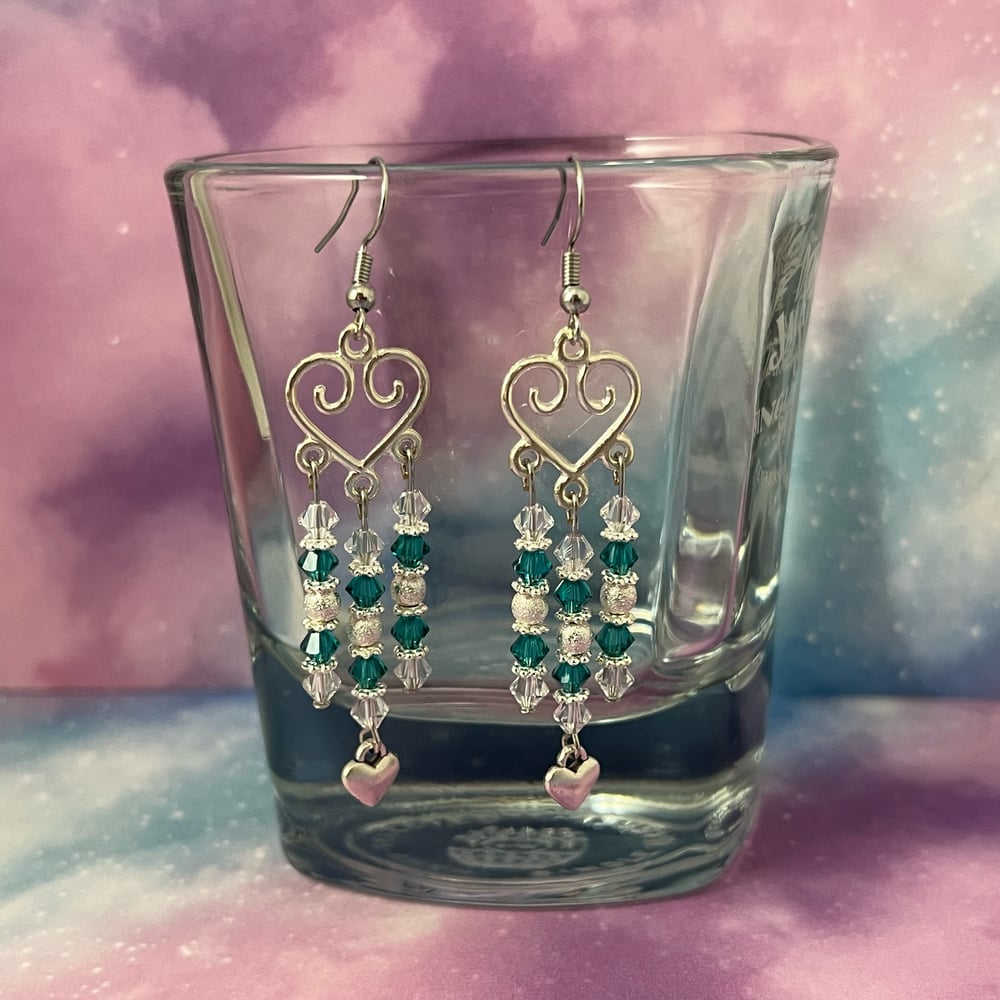 Image of Heart Sun Catcher Earrings