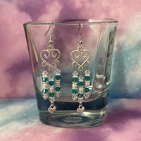 Image 1 of Heart Sun Catcher Earrings