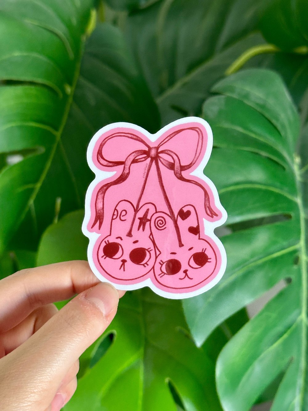Image of Cherry Twins Clear Sticker Decal