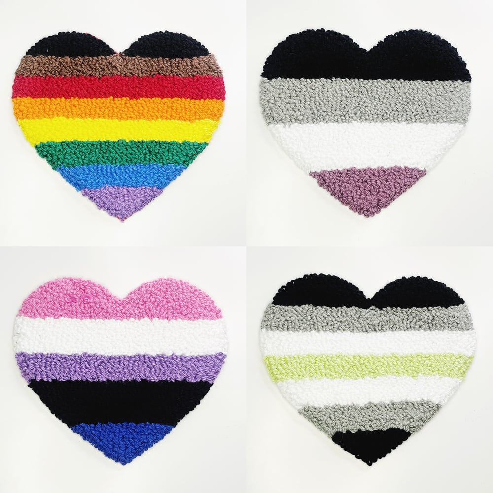 Pride Hearts Mug Rugs