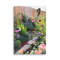 Image 1 of Summertime Cottage Garden - 8” X 12” Canvas Print