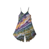 Image 1 of M Woven Wide-Leg Jumpsuit with Pockets in Appalachian Sunset Geode Ice Dye