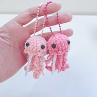 Image 3 of crochet jellyfish keychain (pick your color)