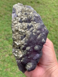 Image 2 of Purple Botryoidal Fluorite With Cubic Pyrite Specimen #447 