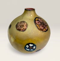 Image 2 of Floral abstract satin reduction lustre vase