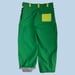 Image of GREEN EXTRA-BAGGY TECH LIZARD PANTS