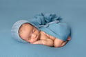 Cornflower Blue Newborn Bonnet & Wrap Photography Prop Set