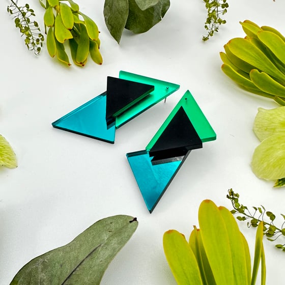 Image of Náušnice Norah  green