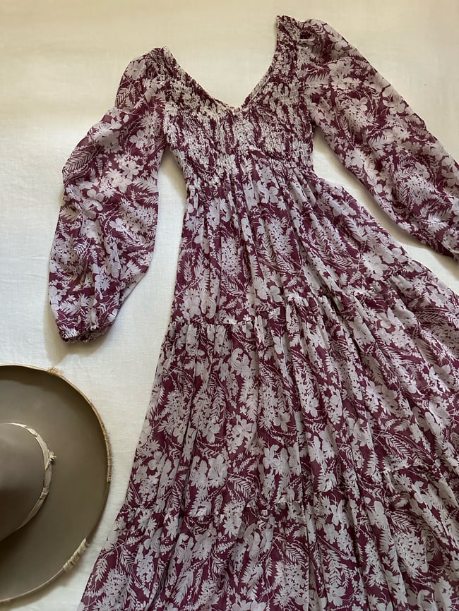 early 70s ethereal wildflower bohemian dream dress