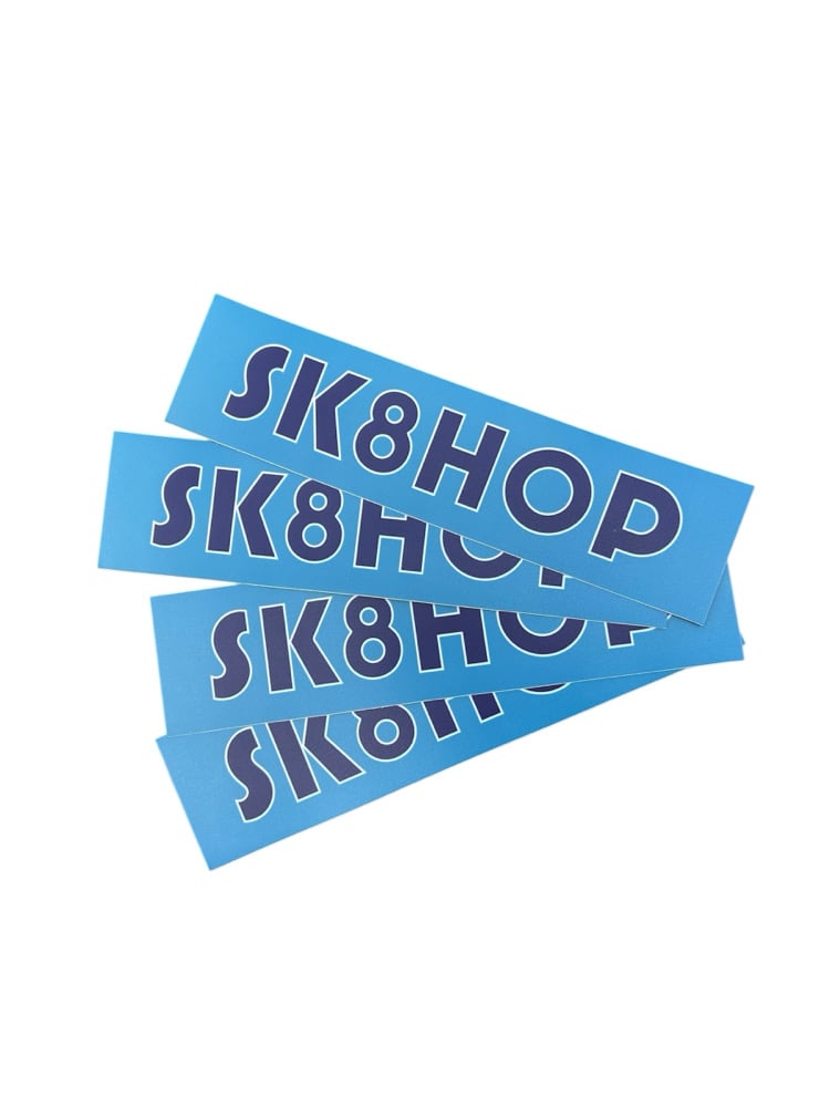 SK8HOP Bumper Sticker Blue