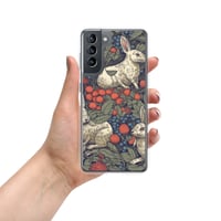 Image 17 of Boho Nature Cottagecore Inspired White Rabbits Among Berries Clear Case for Samsung®