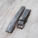 18mm Crocodile Strap In Denim Light
