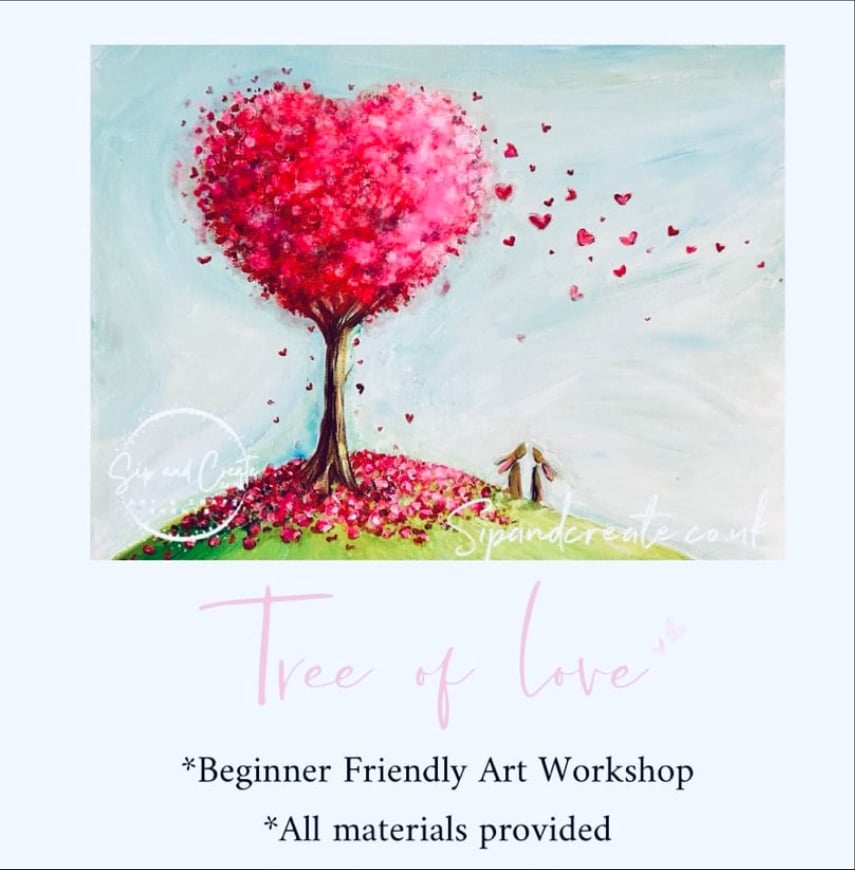 Image of Paint and Prosecco Night at Retford - Tree of love