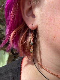 Image 2 of Malachite choker & Earrings set 