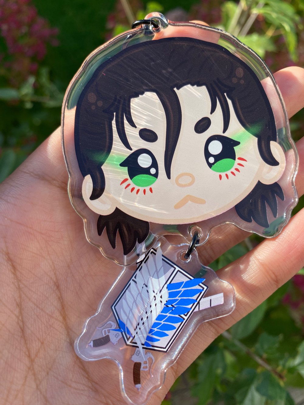 Eren Attack On Titan Keychain & Sticker