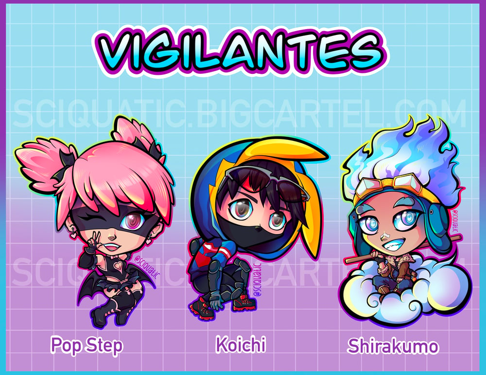 Image of Vigilante 2.5” Rainbow Acrylic Charm