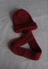 Red beanie with ties Image 2