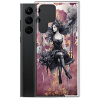 Image 18 of Dark Goth Fairy Maroon Clear Case for Samsung®