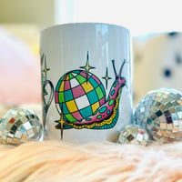 Image 2 of Spring Disco Fever Mug- Snail 