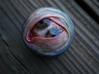 Image 7 of Custom Swappable Phone Grip for smartphones, glow in the dark double iris, reflective pupil OOAK