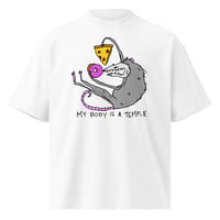 Image 1 of temple Unisex organic oversized high neck t-shirt 