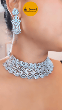 Image 1 of Esther_AD Choker Set - Party Choker Set with Earrings
