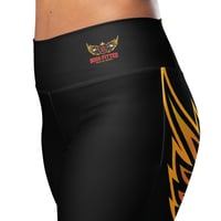 Image 6 of Black and Red Flare Leggings