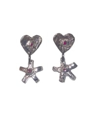 Image 1 of Heart silver Earrings 