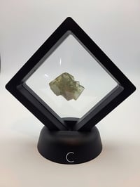 Image 5 of Octahedral YGX Fluorite & Candle Quartz with 2" Display - 10 Styles