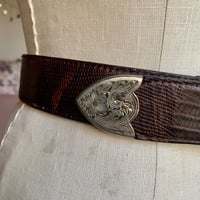 Image 13 of Montana Silversmiths German Silver Leather Western Belt