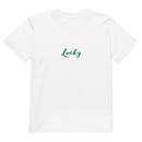 Image 4 of Lucky Organic Embroidered front -cotton kids t-shirt