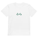 Image 4 of Lucky Organic Embroidered front -cotton kids t-shirt