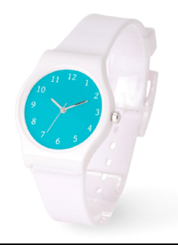 Image 1 of Women's watch (white with teal blue face)